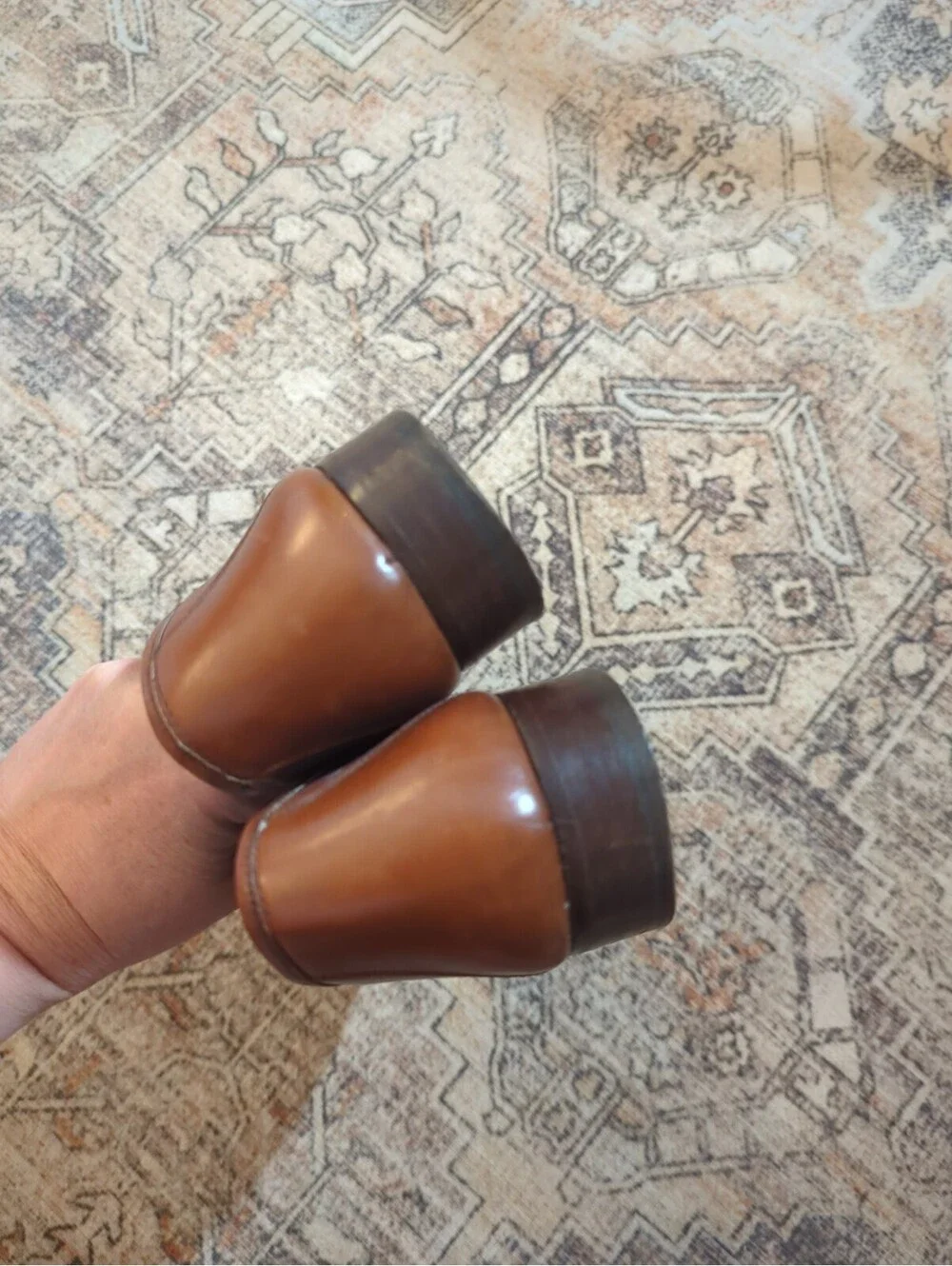 VINTAGE Johnston & Murphy Bit Loafer Size 8.5 Brown Leather Made in Italy